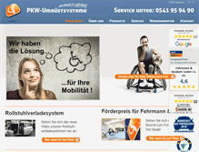 Tablet Screenshot of pkw-umruestsysteme.de